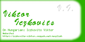 viktor iczkovits business card